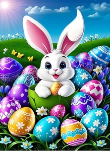 Easter Bunney Diamond Painting Kits for Adult,5D DIY Easter Egg Diamond Art Kits - Picture 1 of 6
