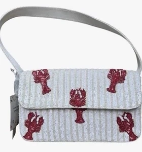 VIRAL HTF HANDCRAFTED IN INDIA BEADED LOBSTER BAG 🦞 - Picture 1 of 5