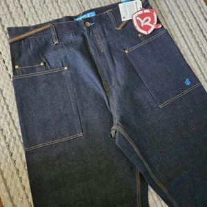 NWT Vintage Y2K DEADSTOCK Rocawear Embroidered Baggy Wide Leg Jeans Size 40x33 - Picture 1 of 6