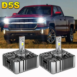 D5S LED Headlight Bulbs High-Low for Chevy Silverado 1500 2016-2018 Replace HID - Picture 1 of 12