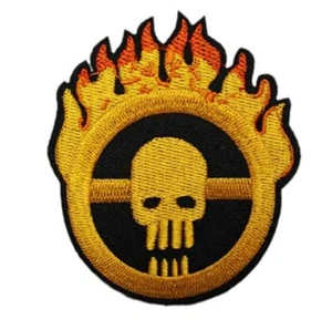 Mad Max Skull Flames 3 Inches Tall Embroidered Iron on Patch - Picture 1 of 1