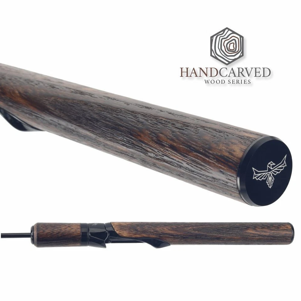 ICE FISHING ROD 41 In. Lake Trout, Mackinaw Hand Carved HANDLE. LIMITED - Image 1 of 3