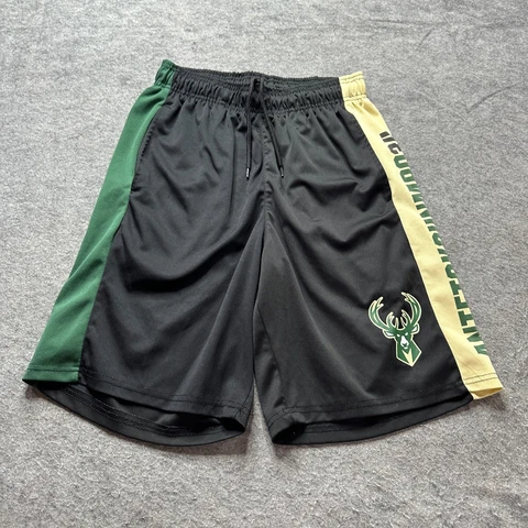 Milwaukee Bucks Giannis Antetokounmpo Training Shorts UNK NBA Men M Black Green Cover