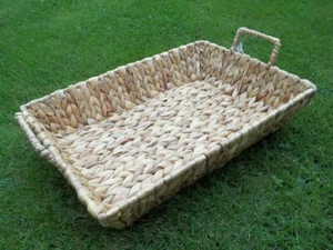 Serviertablett Tablett aus Wasserhyazinthe, 30 x 43cm - Bild 1 von 2