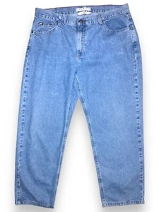 Jeans vintage Tommy Hilfiger donna 16A blu denim lavaggio chiaro vita alta donna Y2K - Foto 1 di 7