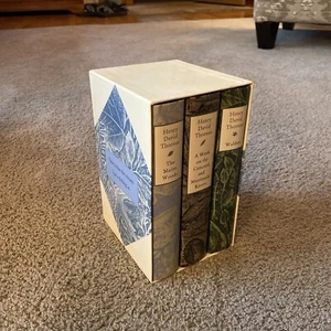 Thoreau Box Set of 3 Books Book of the Month Club Walden Maine Woods Concord Lot - Picture 1 of 6