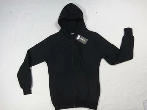 57009 Herren Pullover Jacke langarm Stoff Merish Zip Gr. M schwarz - Bild 1 von 5