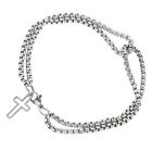 Cross bracelets bracelets man stainless steel double layer