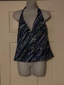 Catalina halter style tankini swim top multicolor size L 12- 14 - Picture 1 of 5