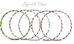 Pack Of 5 Multicolour Durable Hula Hoop Indoor Outdoor Fitness 26" 66cm - Picture 1 of 1