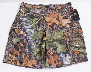 Under Armour Hydro Armour UA Fish Hunter Mossy Oak Camo Fishing Shorts Men's NWT - Picture 1 of 4