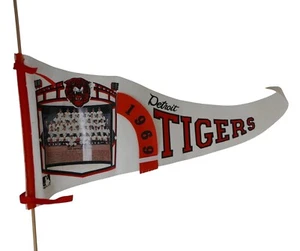 Detroit Tigers 1969 Team Photo Felt Pennant - Picture 1 of 17