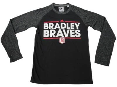 New Bradley Braves Mens Sizes S-M-L-XL-2XL Climalite Long Sleeve Adidas Shirt - Image 1 of 4