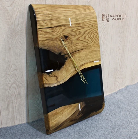 Oak Wood wall clock with Epoxy resin, made to order, best ever gift Cover