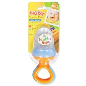Nuby 1 Pack Nibbler Feeder with Cover, Blue & Orange - BPA Free - Picture 1 of 3