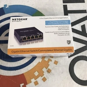 NETGEAR PROSAFE GS105 5-PORT GIGABIT SWITCH GS105NA-New Sealed - Picture 1 of 2