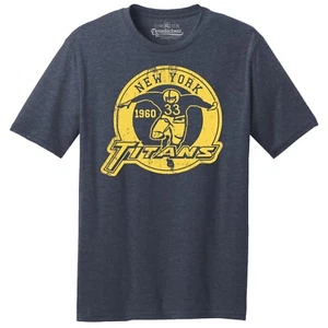 New York Titans 1960 AFL "Logo" Football TRI-BLEND Tee Shirt - Jets, Giants - Picture 1 of 4