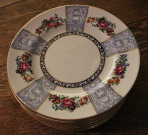 CROWN Staffordshire 9" Floral Dinner Plates Set of 12 Marked R No. 630164 - Picture 1 of 8