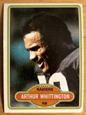 1980 Topps Arthur Whittington Football Card #358 Raiders Mid-Grade O/C & Corners