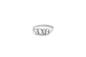 Alpha Chi Theta Sterling Silber Ring mit CZs NEU!!! - Bild 1 von 3