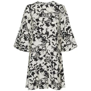 Vero Moda Consciente Vestido Corto Manga 3/4 Traje Negro Blanco Art. Ivone - Imagen 1 de 1