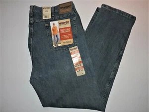 NEW Wrangler Men's Rugged Wear Regular Straight Blue Jeans Size 40 X 32 - Picture 1 of 3