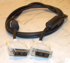 DVI Kabel von DELL ca. 1,8m Stecker-Stecker m-m digital Monitor weiß _ve - Bild 1 von 5