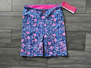LILLY PULITZER WEEKENDER HIGH RISE SHORT, BLUE PERIWINKLE, TAKIN IT EASY, NWT, M