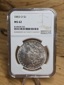 1883 O $1 Morgan Silver Dollar NGC MS62 B197