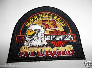 Parche de motocicleta Black Hills Rally Sturgis 53 aniversario Harley Davidson NUEVO - Imagen 1 de 2