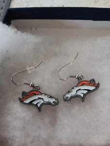 NFL Siskiyou Deportes Mujer Denver Broncos Pendientes Colgantes Talla Única   - Imagen 1 de 7