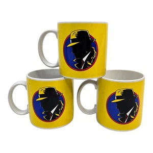 Walt Disney Applause Dick Tracy 3er Set Kaffeetassen Tassen gelb Büste Portrait - Bild 1 von 7