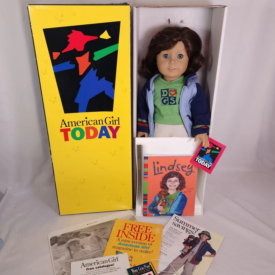 18" American Girl Doll 2001 GOTY Lindsey Bergman, Open-Box, Complete Meet Outfit - Image 1 of 4