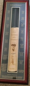 Sir Donald Bradman Personally Signed & Framed Cricket Bat LIMITED EDITION - Picture 1 of 3