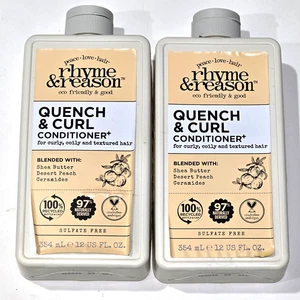 2er Pack Rhyme & Reason Quench & Curl Conditioner lockiges strukturiertes Haar 12oz - Bild 1 von 1