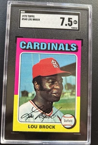 1975 Topps #540 Lou Brock SGC 7.5 - NM+ - Very Nice Card - Bild 1 von 2