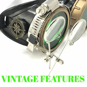 Vintage Victorian Steampunk costume Goggles Cosplay glasses - Picture 1 of 8