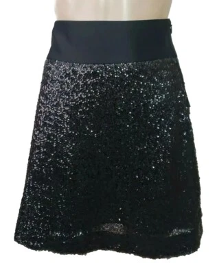 NWT The Limited Black Sequin Skirt Flared Lined Women's Size Small $89 MSRP NEW - Изображение 1 из 4
