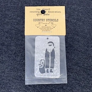 Country Stencils Tin Stencil SANTA Mini Plate for Painting 1986 Christmas NEW - Picture 1 of 4