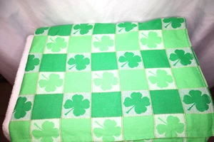 St Patty Day Green Clover Table Cloth 8' x 58" - Picture 1 of 2