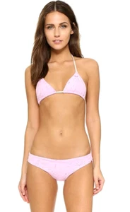 Lolli Womens Swimwear Sunshine Triangle Bikini Top Cotton Candy M - Picture 1 of 4
