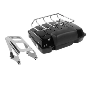 Razor Tour Pack Backrest Chrome Rack Fit For Harley Touring Road Glide 2009-2013 - Picture 1 of 12