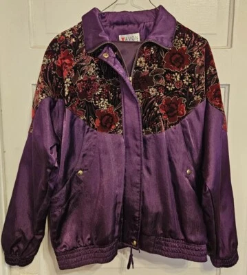 TRAJE DE PISTA 2 piezas vintage años 80 90 LAVON CIRUELA IRIDISCENTE TALLA NYLON MEDIANO  Foto 1 de 4