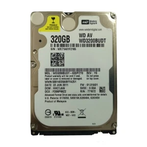 Western Digital 320GB WD3200BUDT 7200RPM 16MB SATA 2.5" Internal Hard Disk Drive - Picture 1 of 3