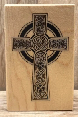 Celtic Cross F-2370 PSX 1999 Wood Mounted Rubber Stamp #149 - Image 1 of 3