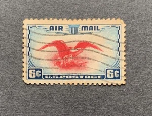 1938 UNITED STATES SCOTT #C23 AIRMAIL POSTAGE 6 CENTS USED NGLH FINE - Picture 1 of 2