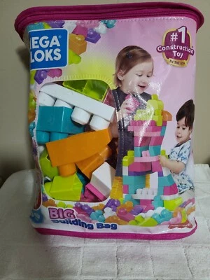 Mega Bloks First Builders Big Building Bag Blocks Toys For Toddlers 80 Pieces - Image 1 of 4