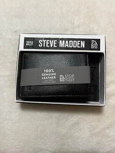 Steve Madden 100% Genuine Leather Men’s Wallet - Picture 1 of 1