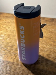 2024 Starbucks Easter Bunny Orange Ombre Insulated SS Tumbler with Charm, 12oz - Bild 1 von 9