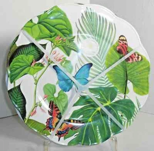 Life Happens Melamine Amazon Print Dinner Plates Approx. 10 1/2" Set 4 New - Picture 1 of 2